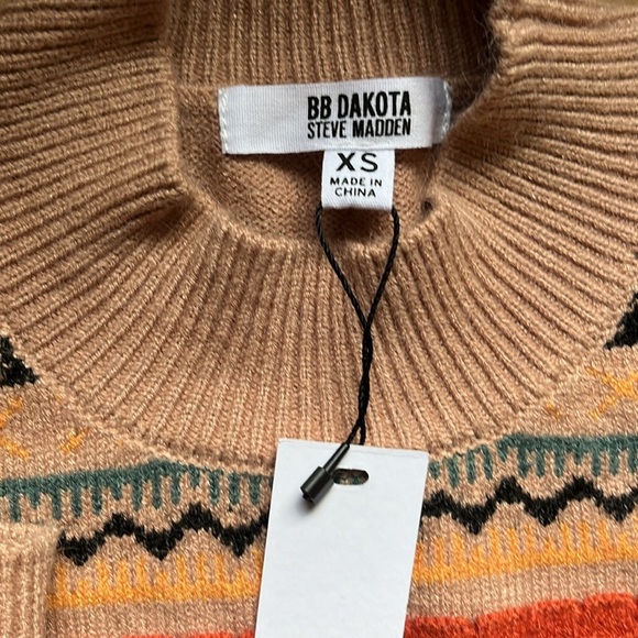 BB Dakota by Steve Madden Park City Striped Multicolor Long Sleeve Dress, Sz XS - Picture 3 of 6